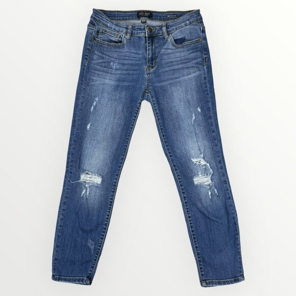 Judy Blue Other - JUDY BLUE Relaxed Fit Womens Ripped Stretchy Denim Jeans Blue Medium Wash 31"